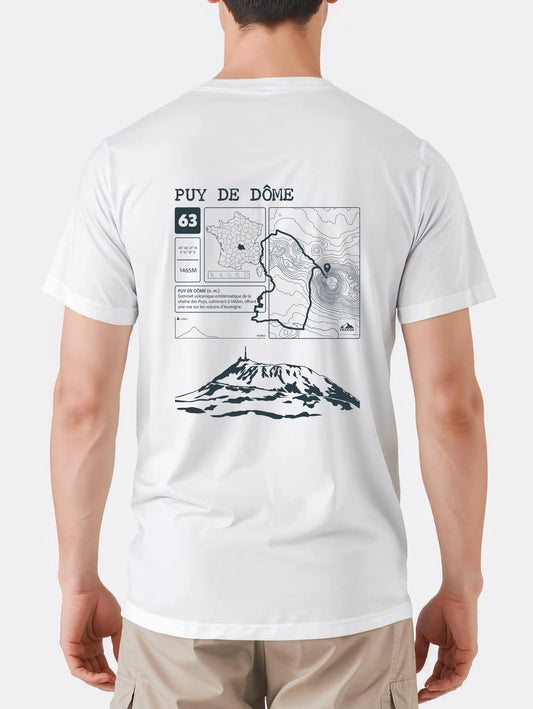 T-shirt Topo Puy de Dôme dos