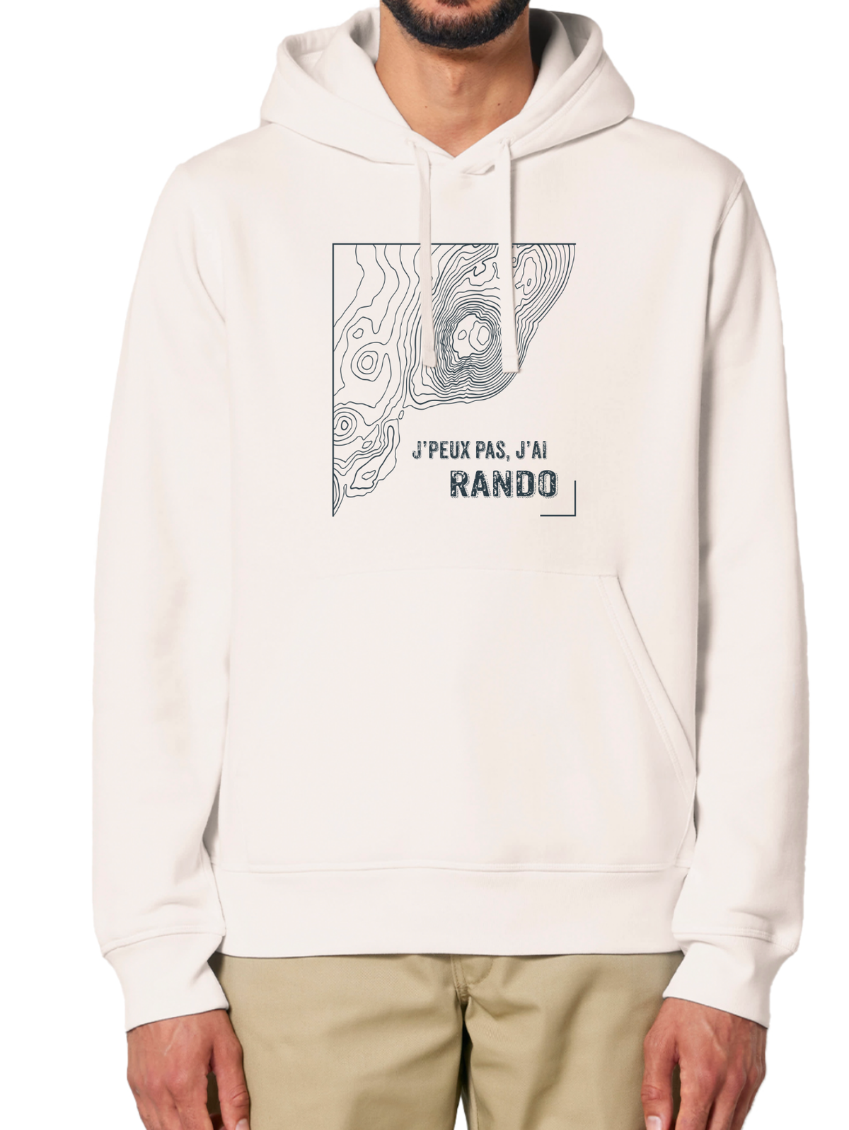 Sweat à capuche J'peux pas j'ai rando Courbe Core