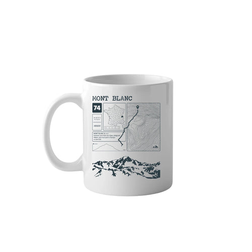 Mug Peaxise Toit de l'Europe Mont Blanc - Tasse en céramique pour passionné d'alpinisme.