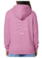 Sweat à capuche rando Rose Corse Peaxise by J'peux pas j'ai rando coton bio 350 GSM premium