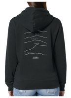 Sweat à capuche rando noir Jura Peaxise by J'peux pas j'ai rando coton bio 350 GSM premium