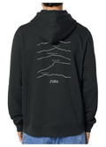 Sweat à capuche rando noir Jura Peaxise by J'peux pas j'ai rando coton bio 350 GSM premium