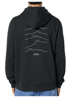 Sweat à capuche rando noir Jura Peaxise by J'peux pas j'ai rando coton bio 350 GSM premium