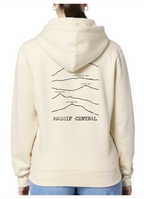 Sweat à capuche rando Beige Massif Central Peaxise by J'peux pas j'ai rando coton bio 350 GSM premium