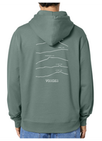 Sweat à capuche rando Vert vosges Peaxise by J'peux pas j'ai rando coton bio 350 GSM premium