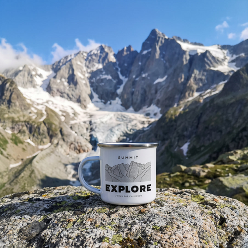 Mug émaillé édition EXPLORE sommet Vignemale by J'peux pas j'ai rando