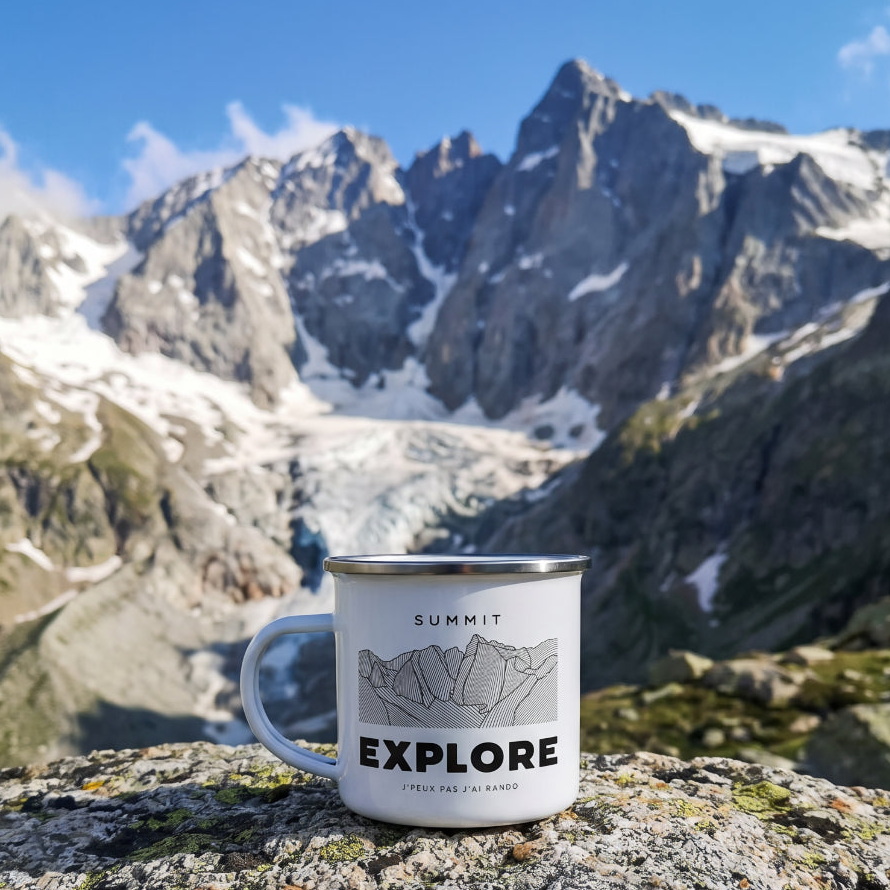 Mug émaillé édition EXPLORE sommet Vignemale by J'peux pas j'ai rando