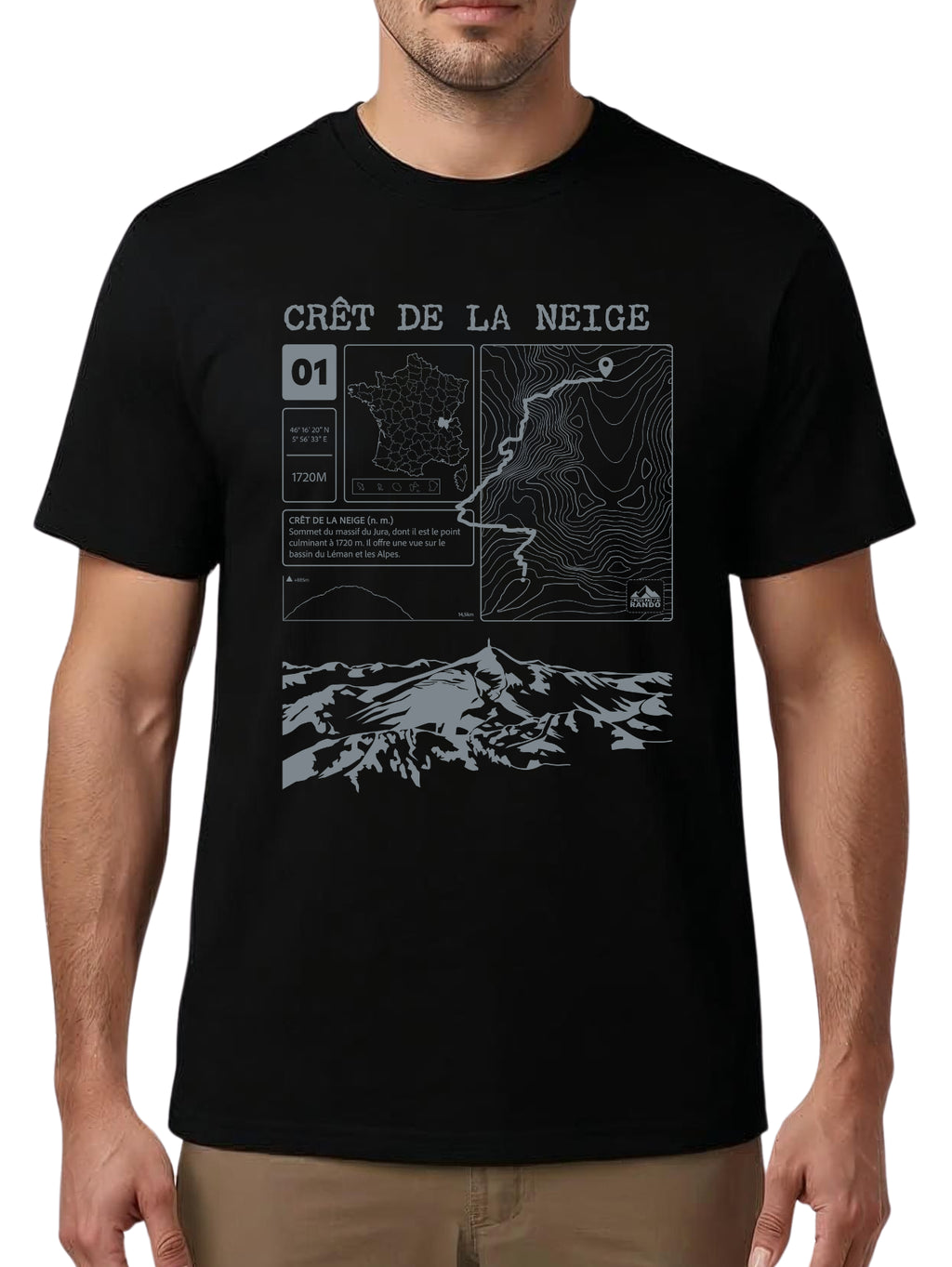 T-shirt Topo Crêt de la Neige