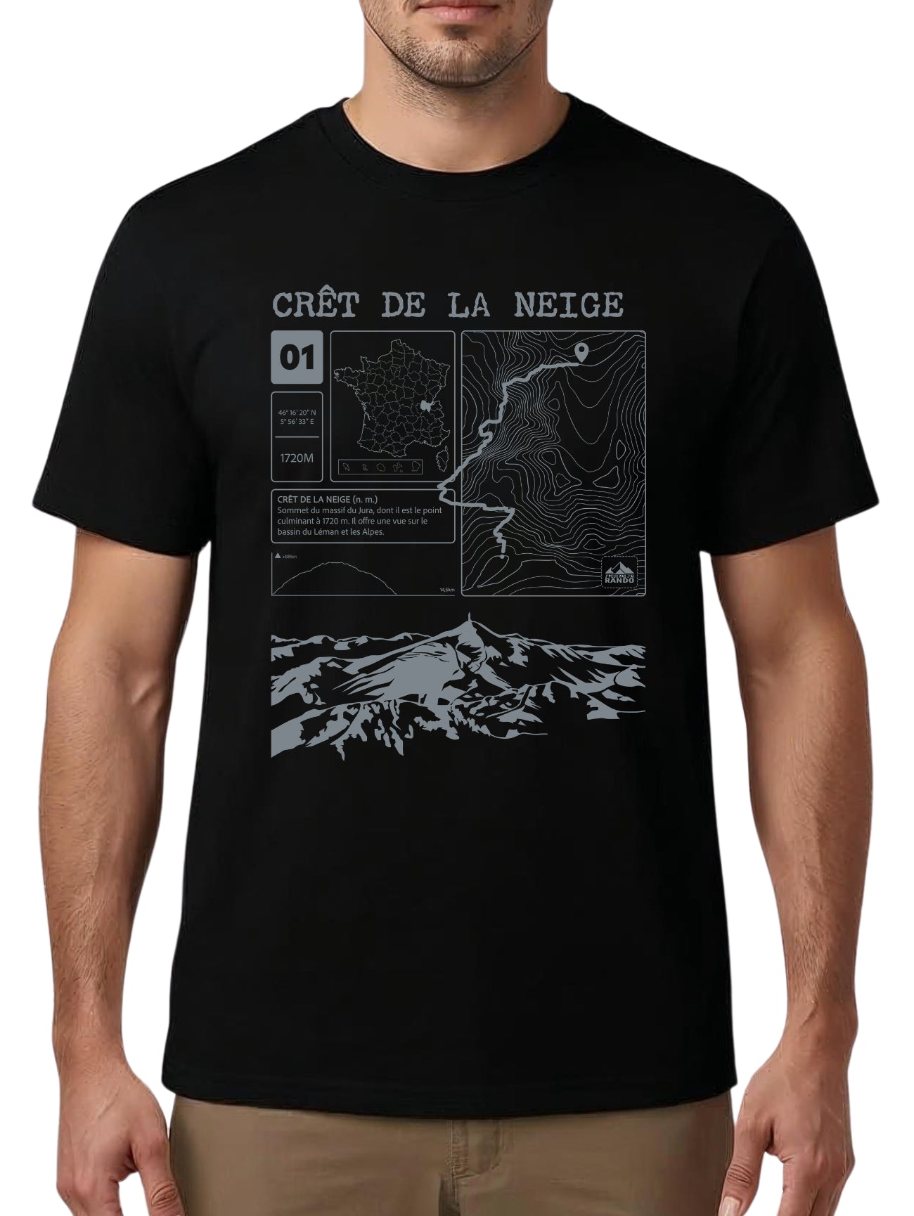 T-shirt Topo Crêt de la Neige