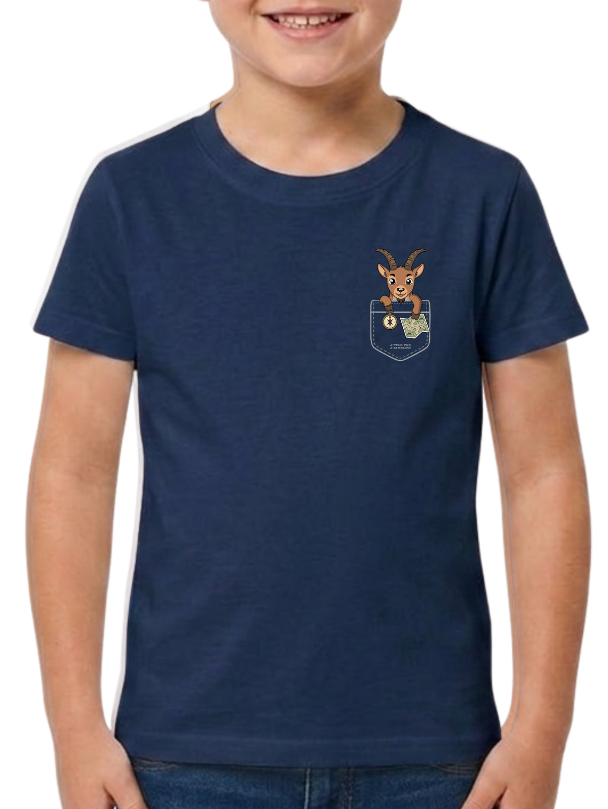 T-shirt enfant Bouquetin J'peux pas j'ai rando by Peaxise