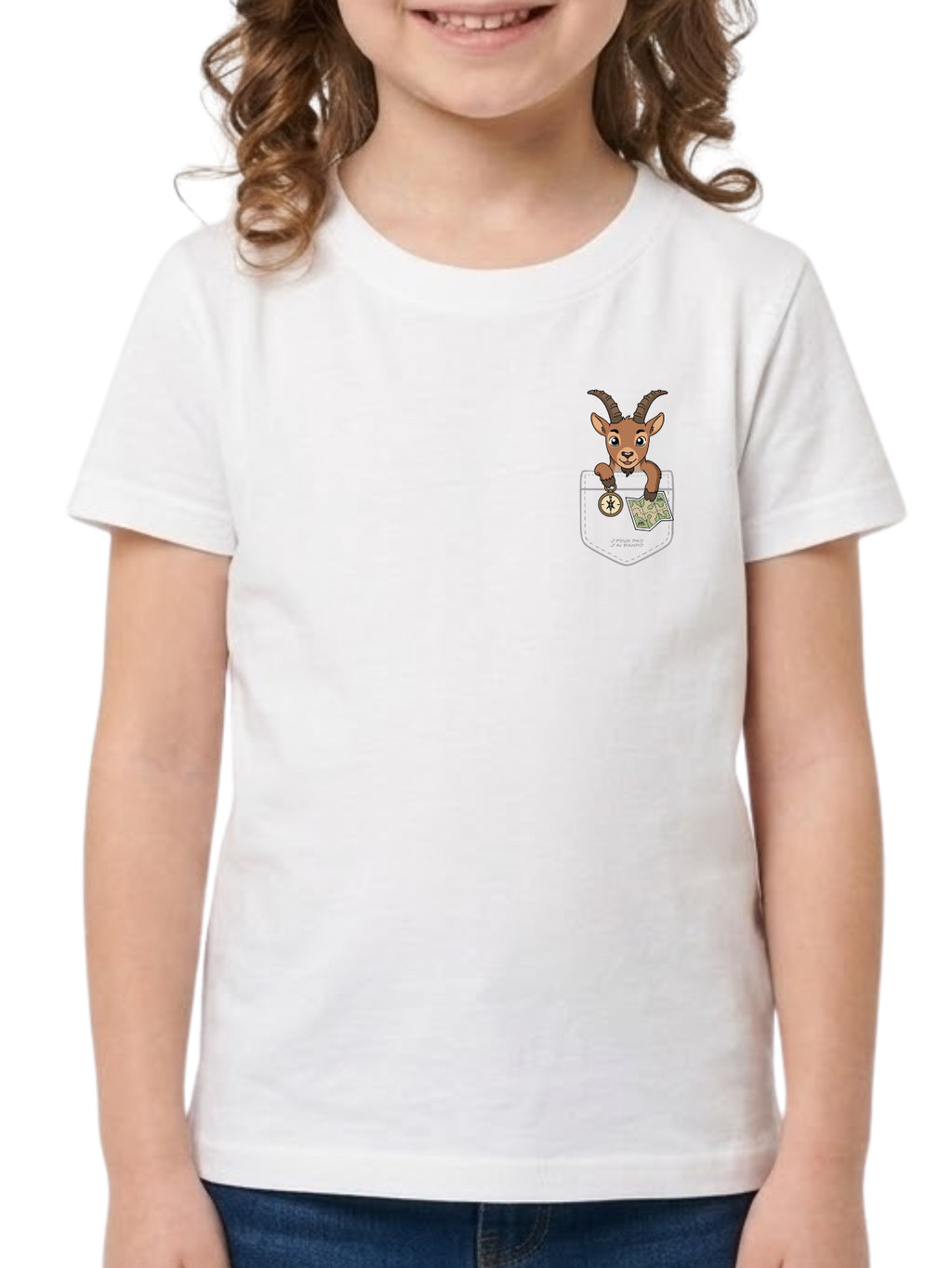 T-shirt enfant Bouquetin J'peux pas j'ai rando by Peaxise