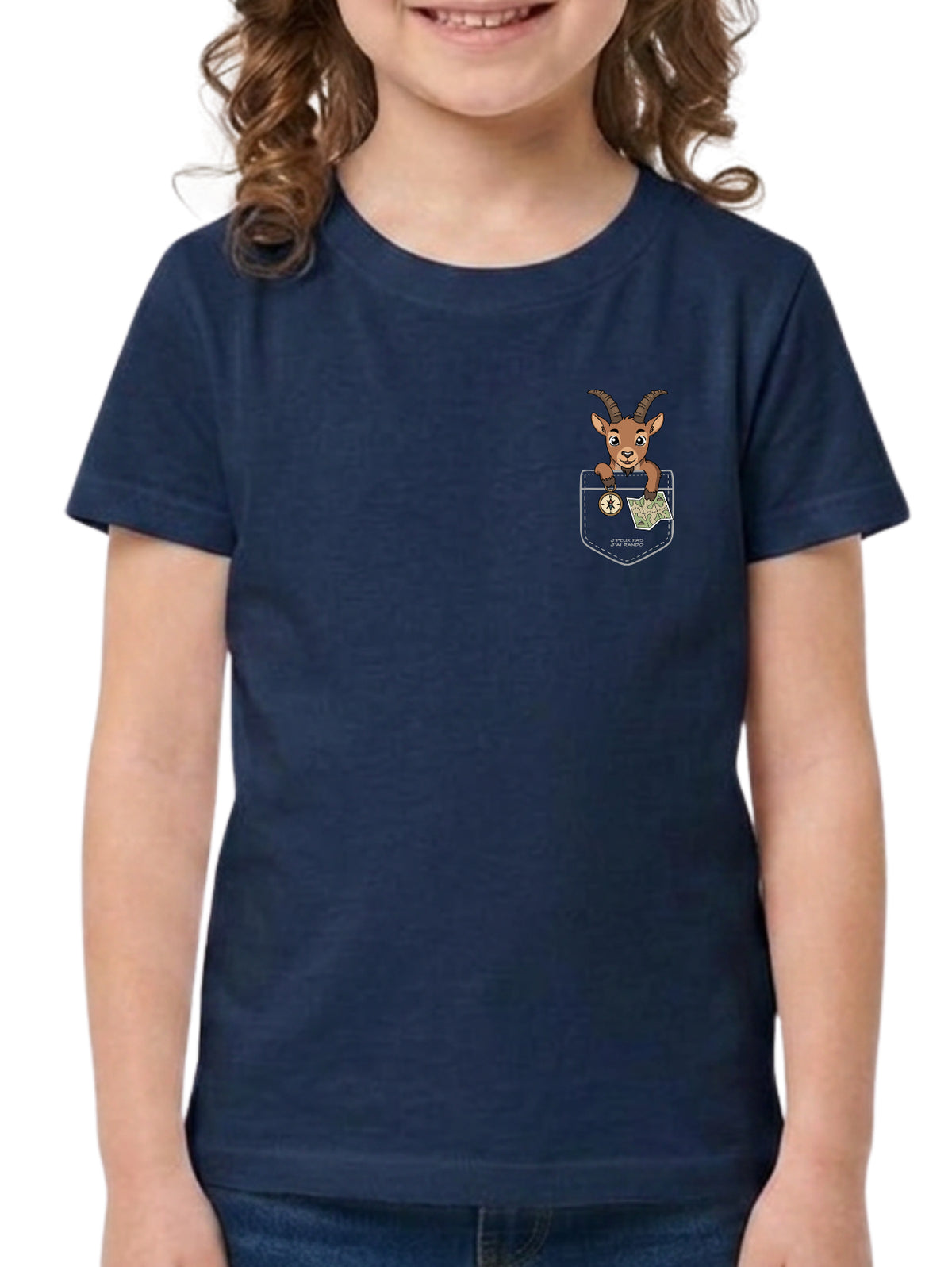 T-shirt enfant Bouquetin J'peux pas j'ai rando by Peaxise