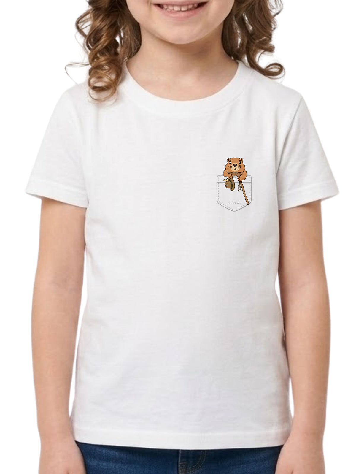 T-shirt enfant Marmotte J'peux pas j'ai rando by Peaxise