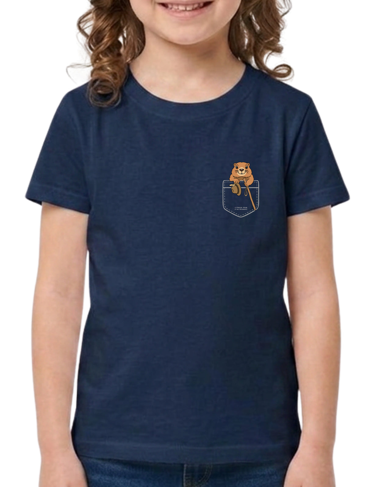 T-shirt enfant Marmotte J'peux pas j'ai rando by Peaxise