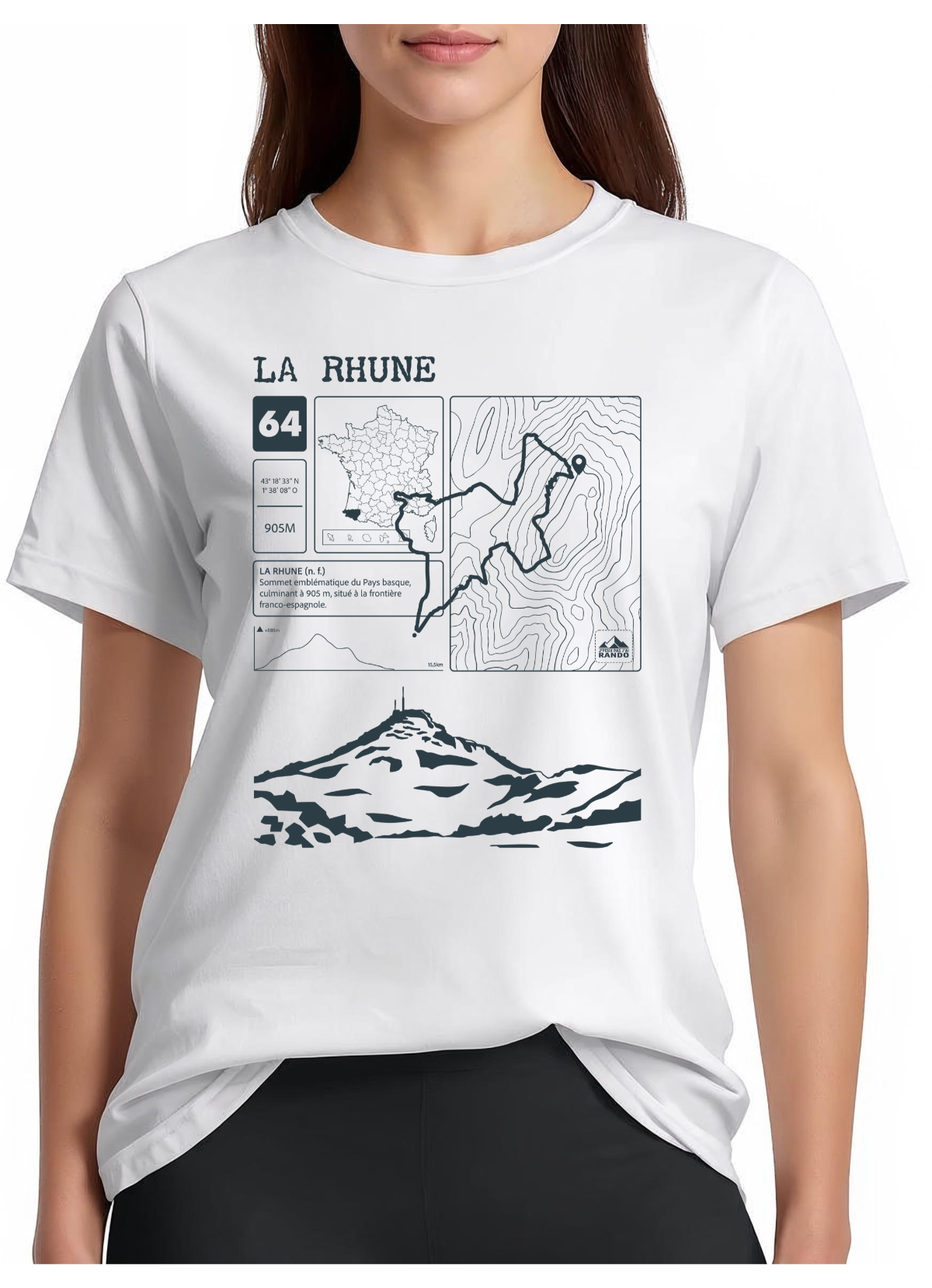 T-shirt Topo La Rhune