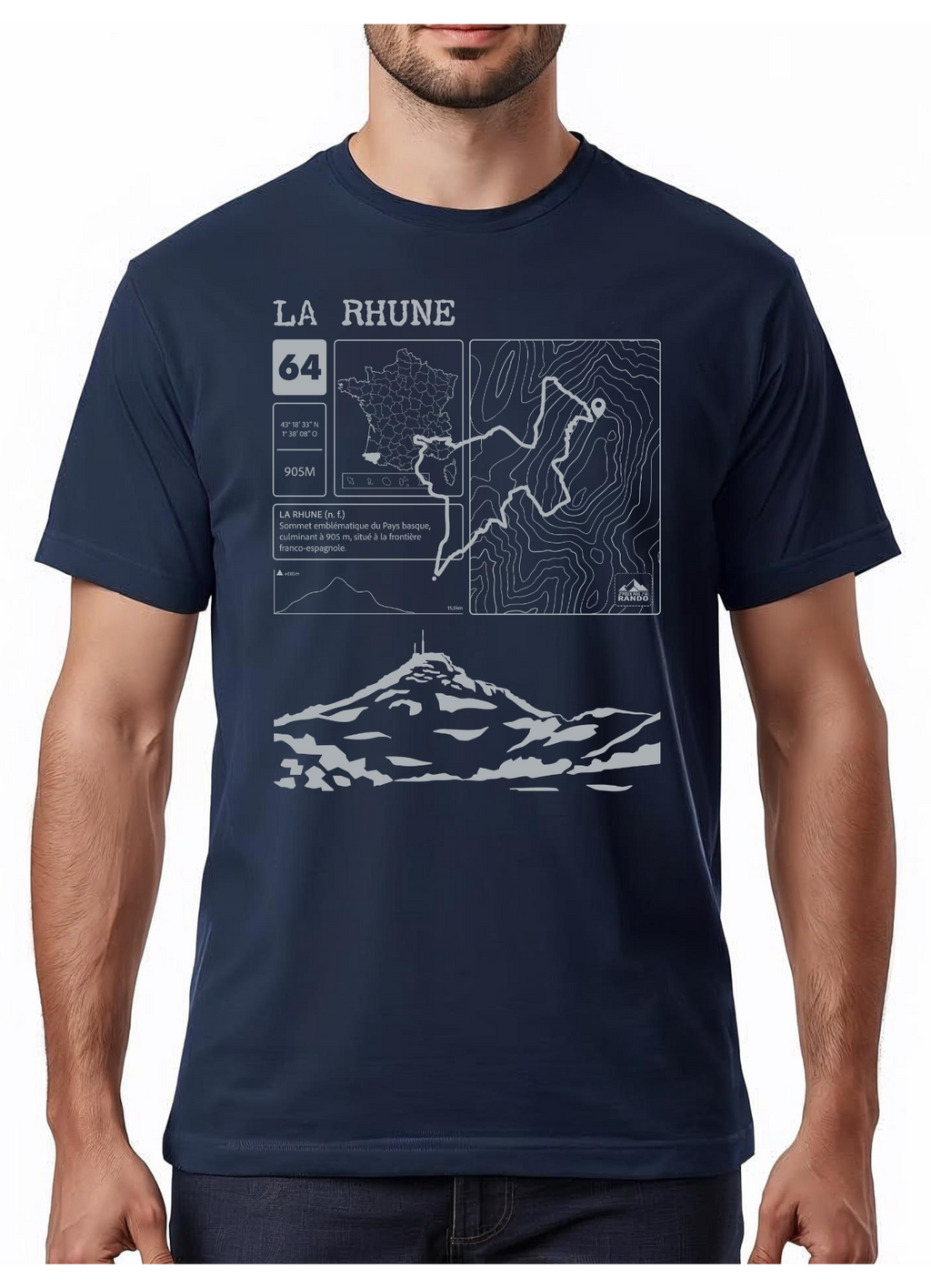 T-shirt Topo La Rhune