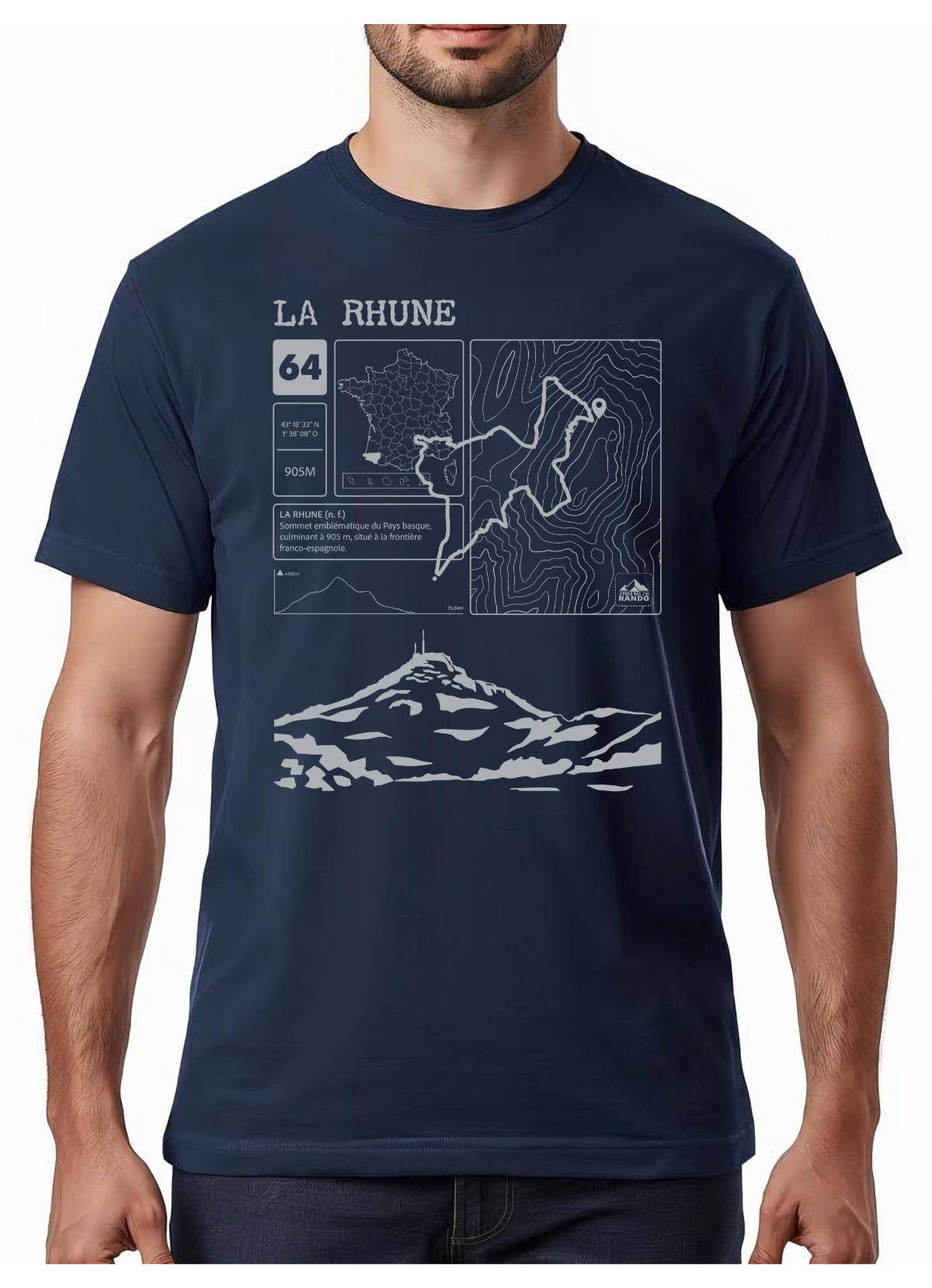 T-shirt Topo La Rhune