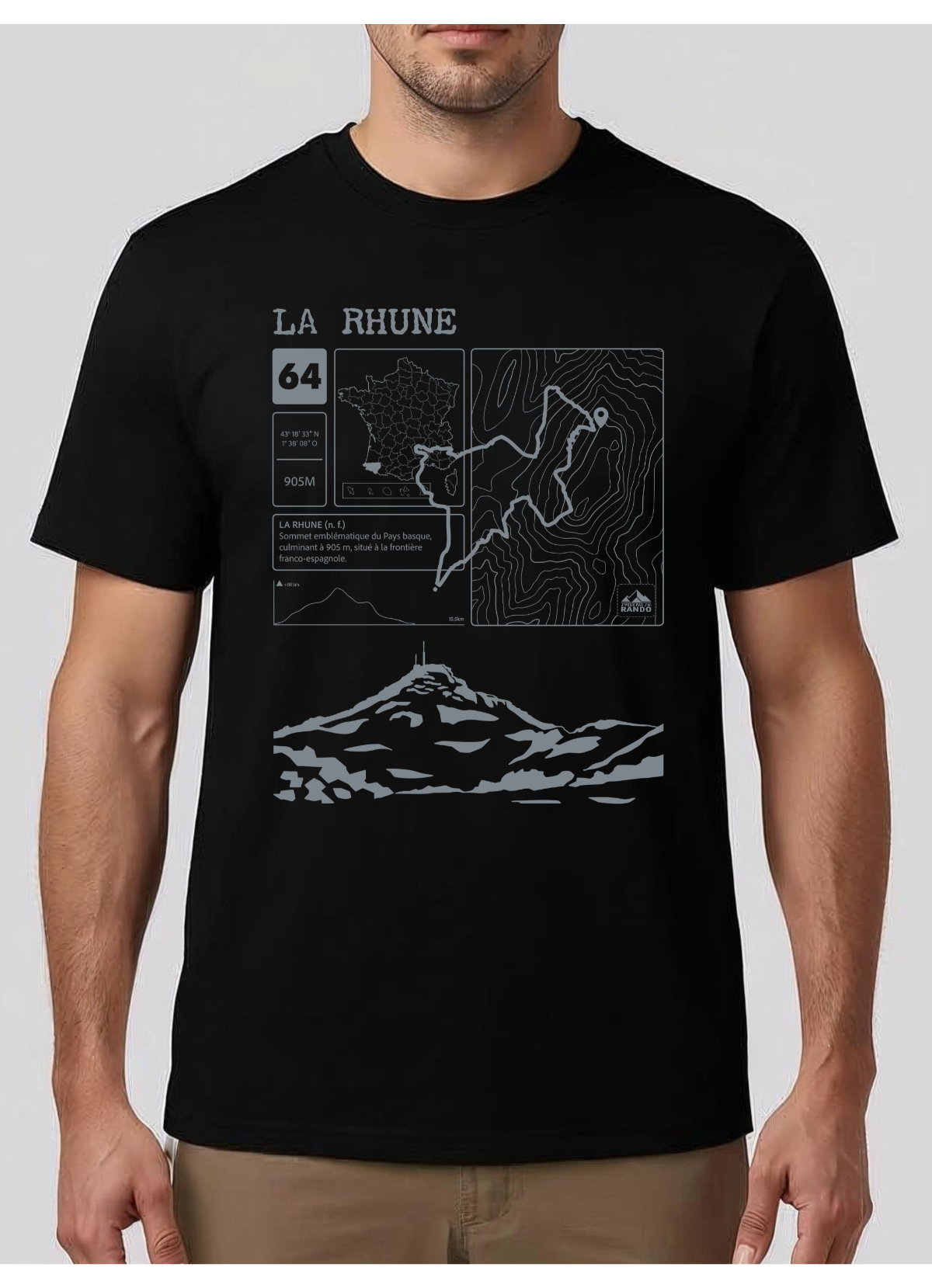 T-shirt Topo La Rhune