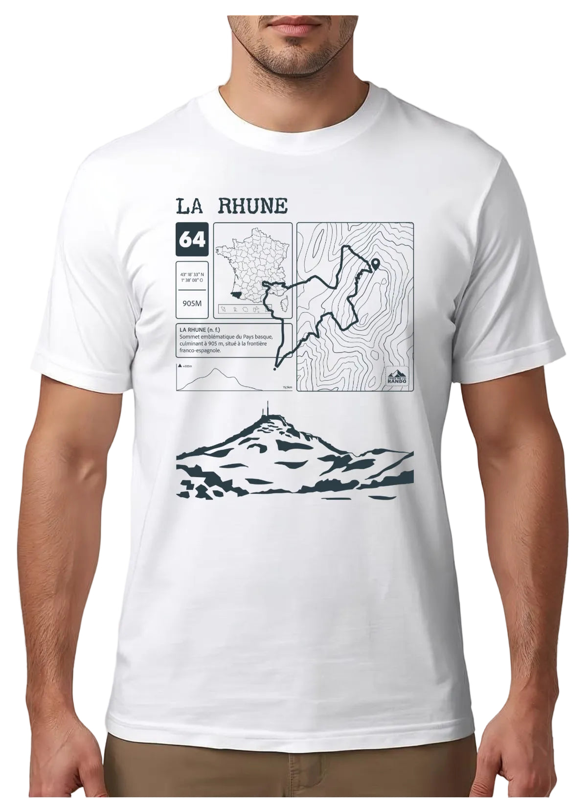 T-shirt Topo La Rhune