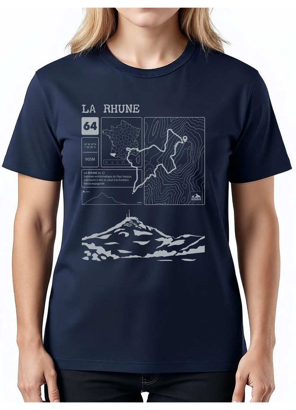 T-shirt Topo La Rhune