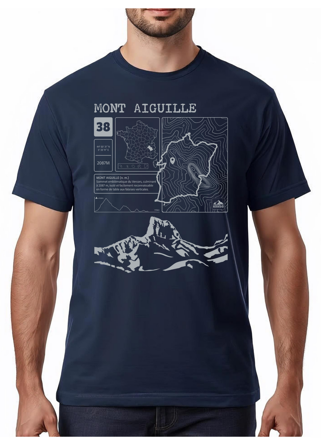 T-shirt Topo Mont Aiguille
