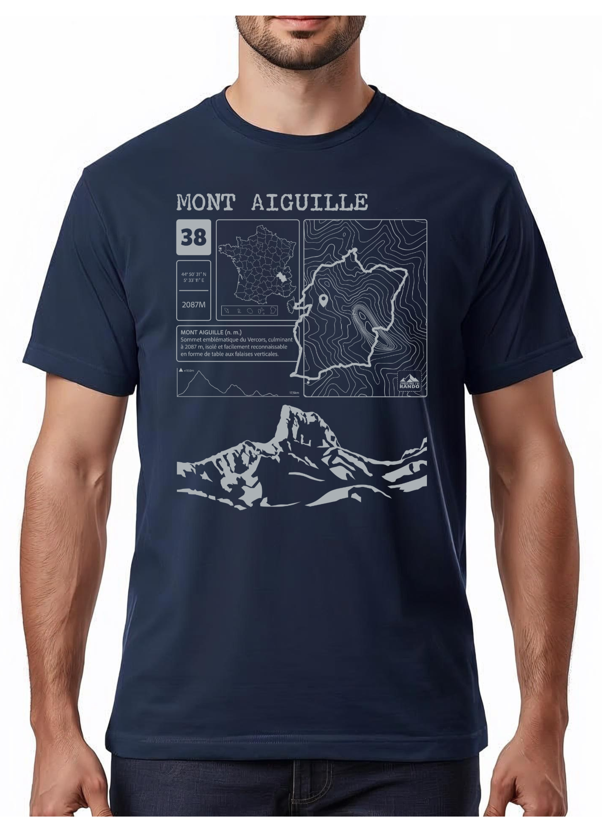 T-shirt Topo Mont Aiguille