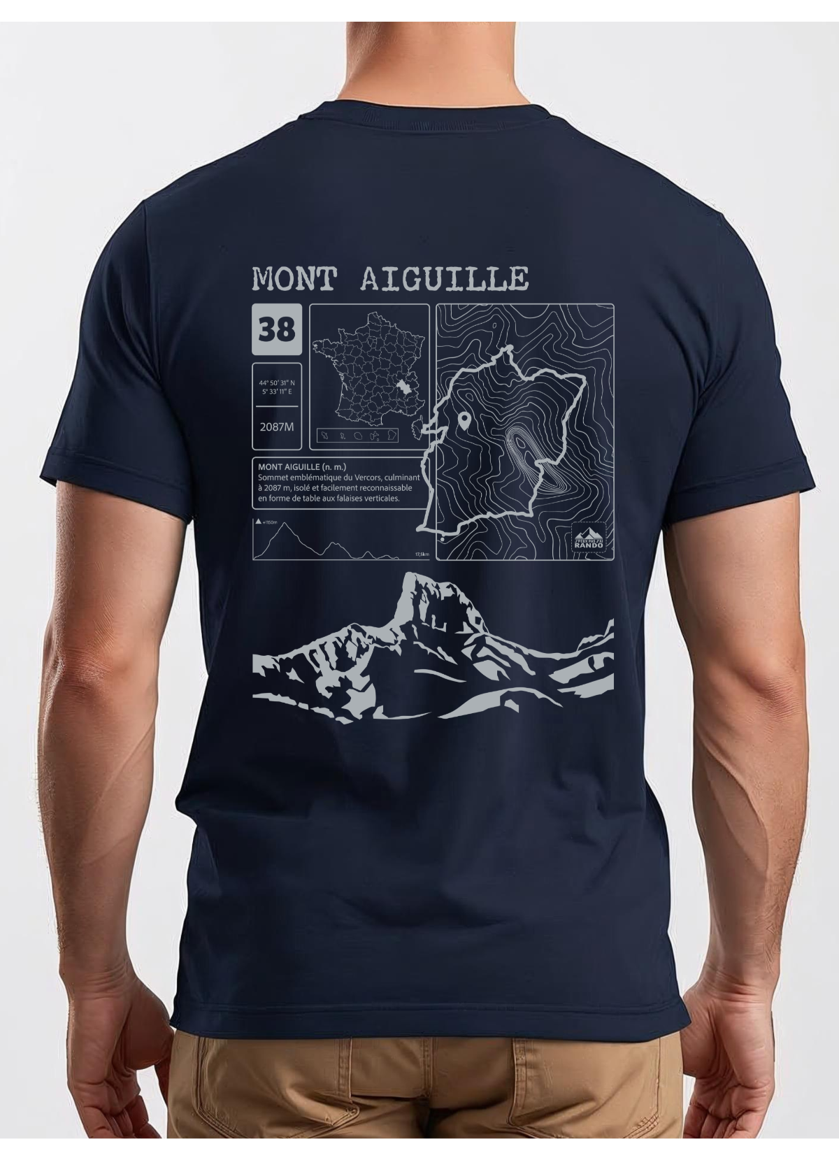 T-shirt Topo Mont Aiguille Dos