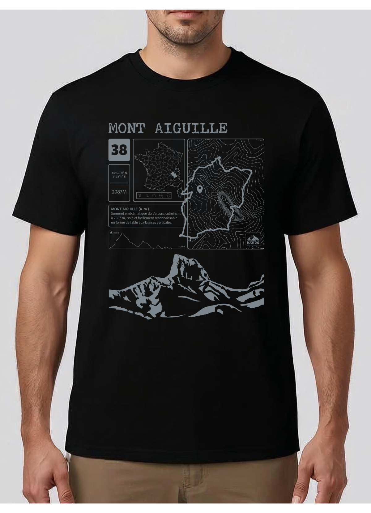 T-shirt Topo Mont Aiguille