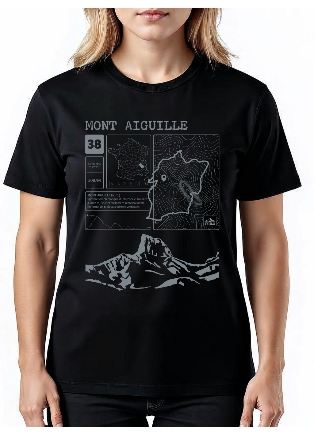 T-shirt Topo Mont Aiguille