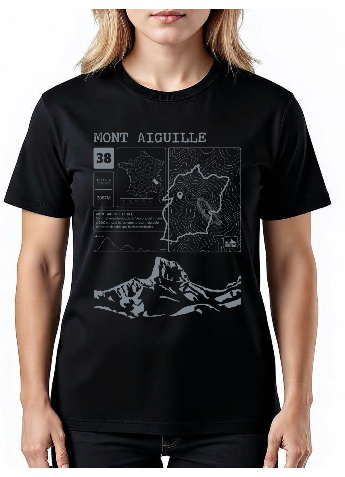 T-shirt Topo Mont Aiguille