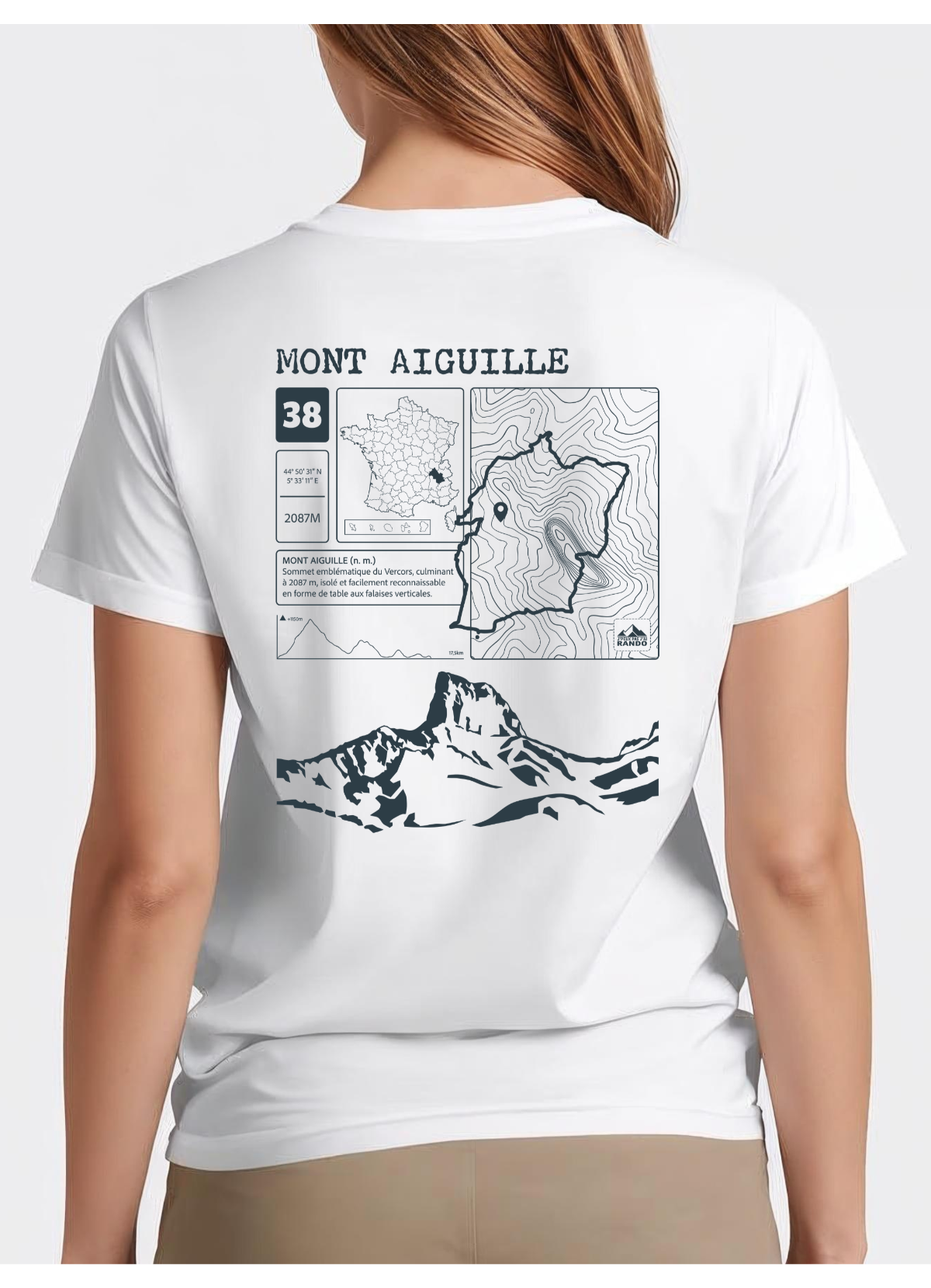 T-shirt Topo Mont Aiguille Dos