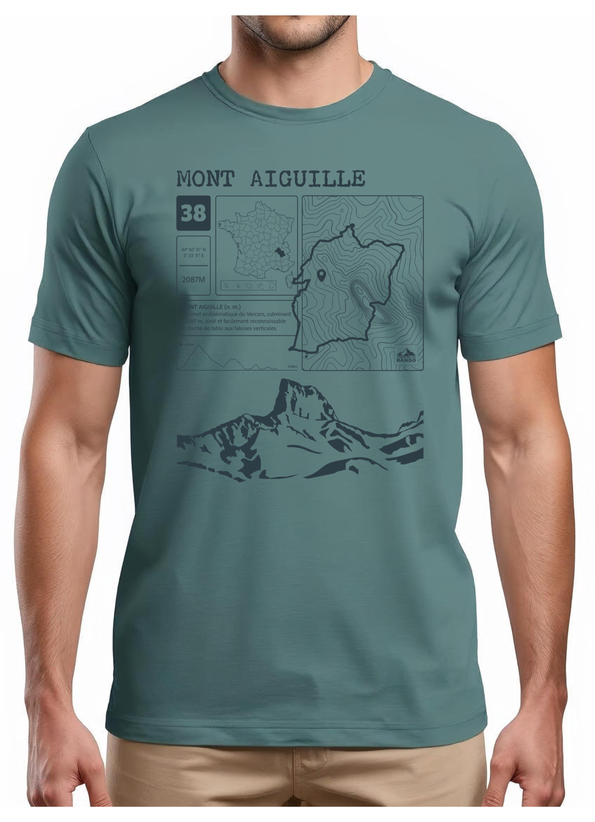 T-shirt Topo Mont Aiguille