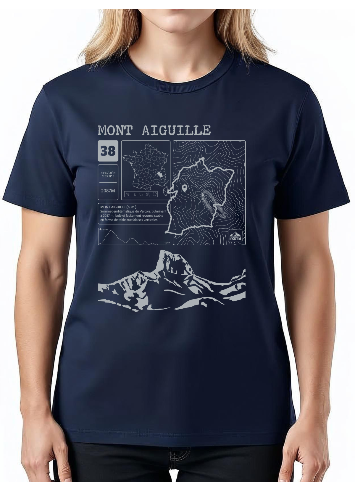 T-shirt Topo Mont Aiguille
