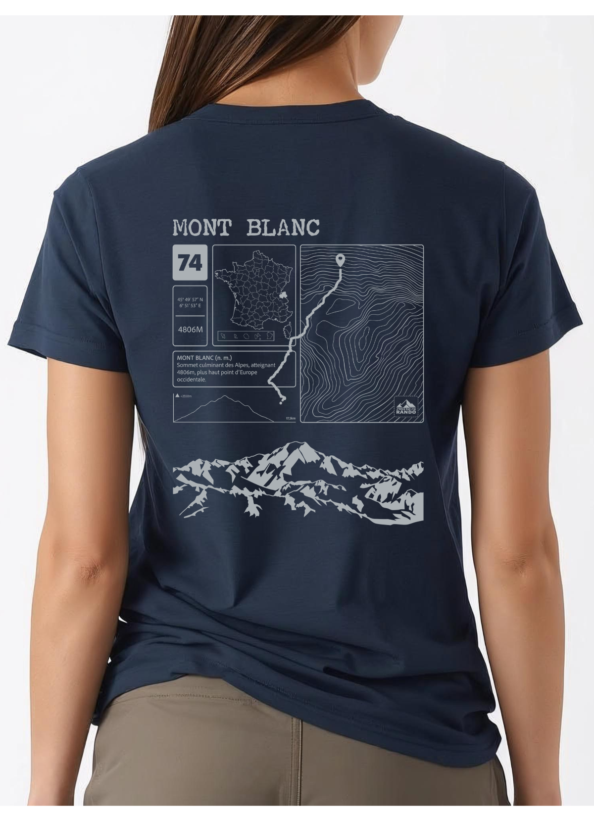 T shirt Topo Mont Blanc Dos
