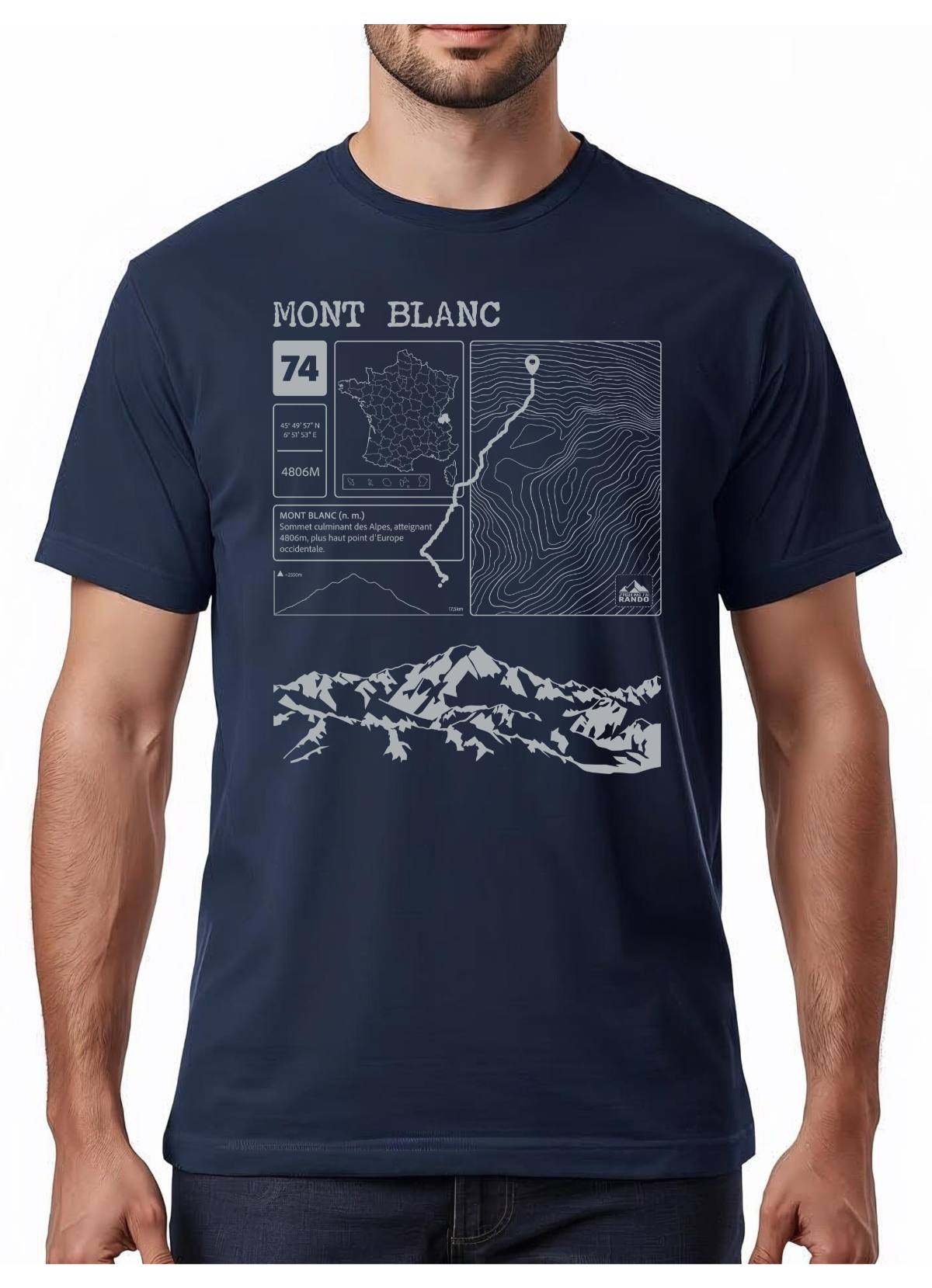 T-shirt Topo Mont Blanc