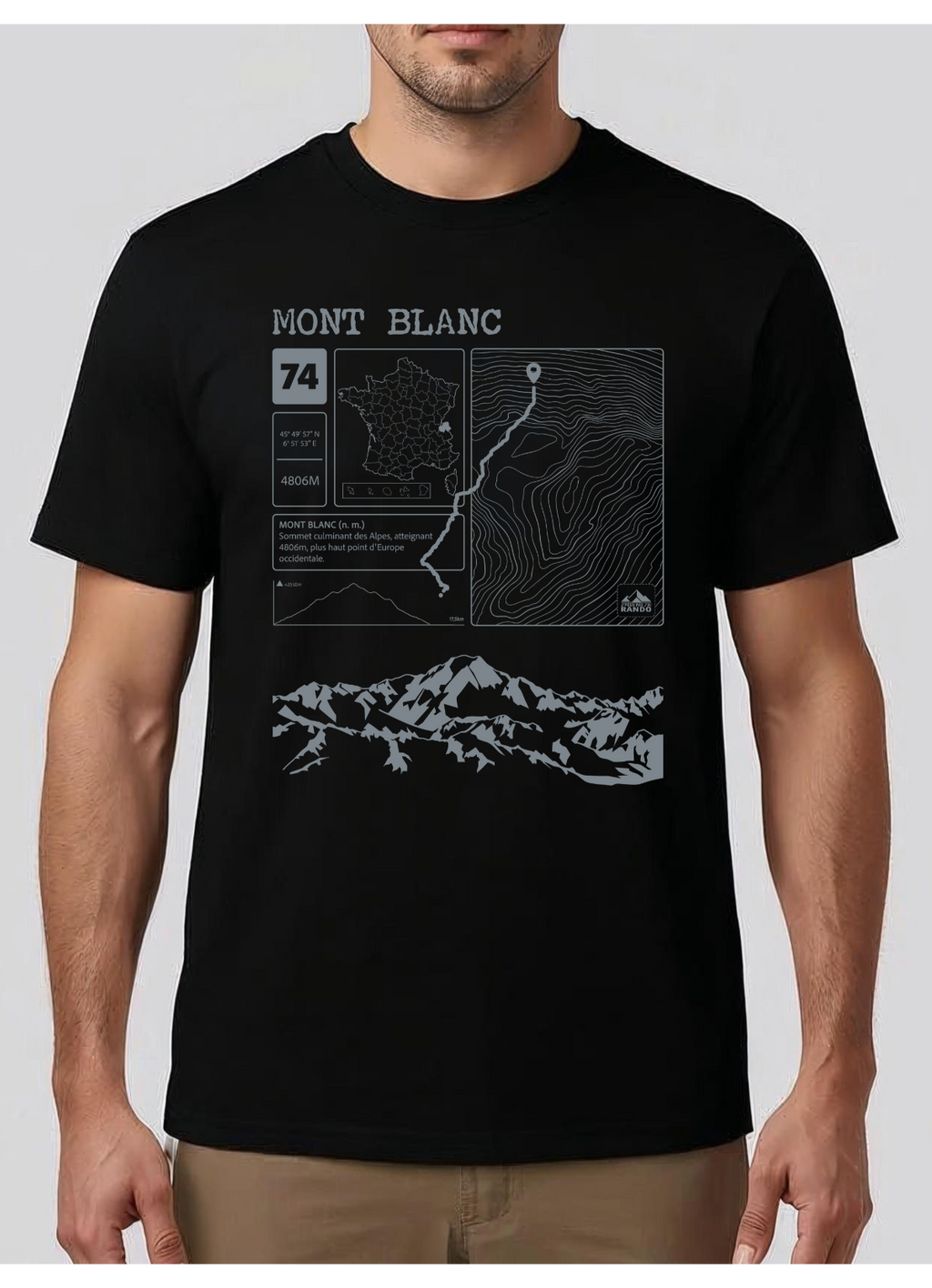 T-shirt Topo Mont Blanc