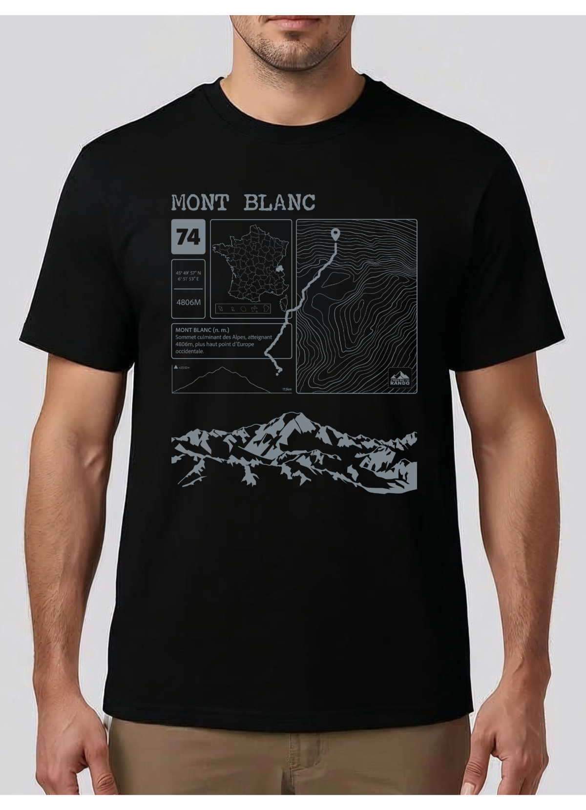 T-shirt Topo Mont Blanc