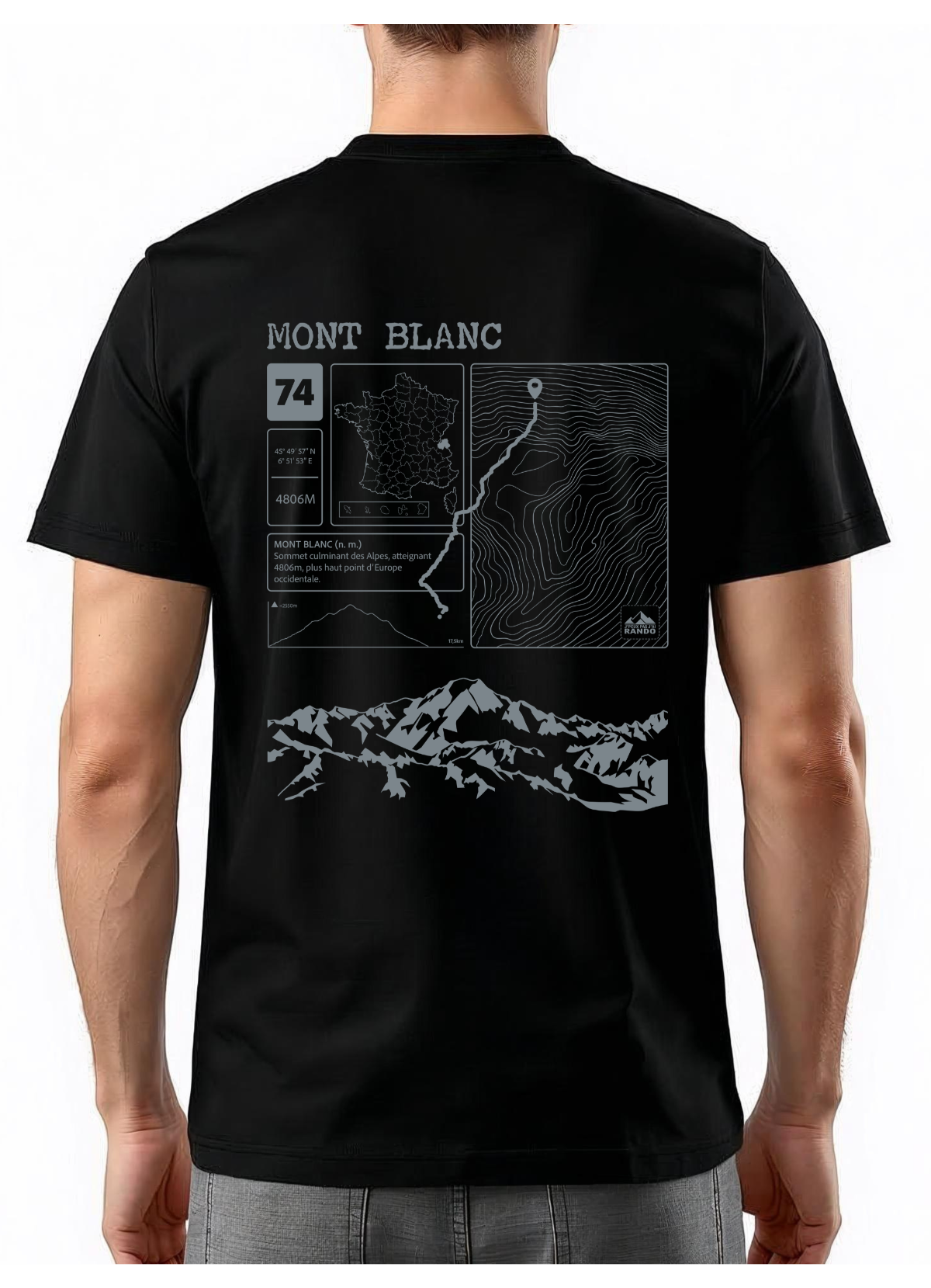 T shirt Topo Mont Blanc Dos