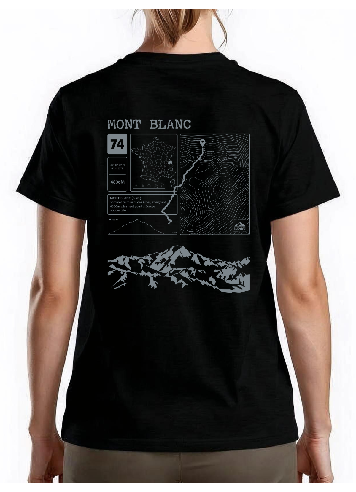 T shirt Topo Mont Blanc Dos