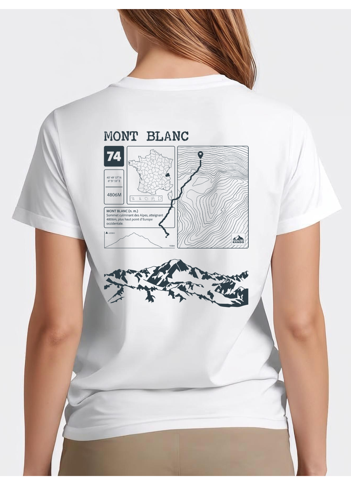 T shirt Topo Mont Blanc Dos