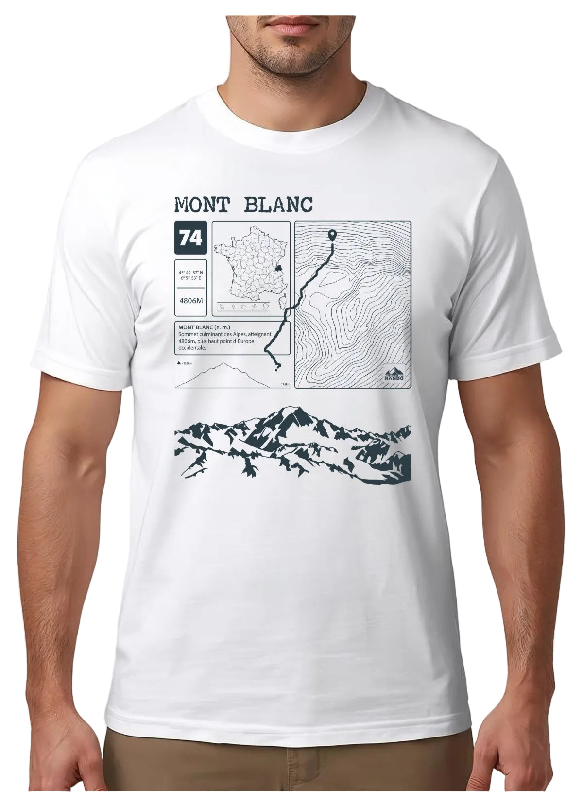 T-shirt Topo Mont Blanc