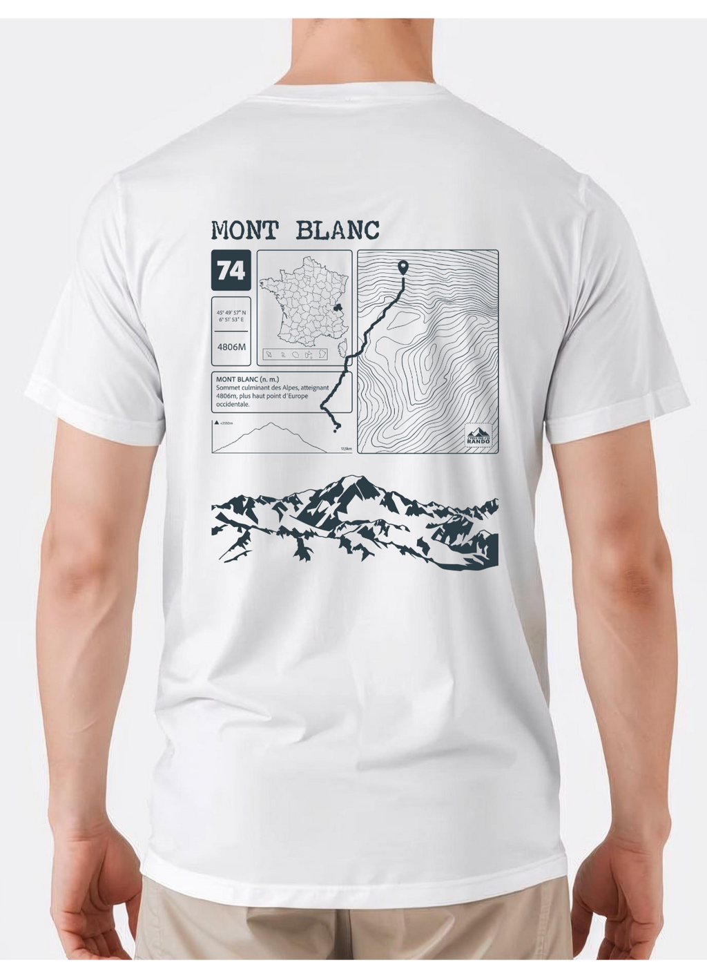 T shirt Topo Mont Blanc Dos