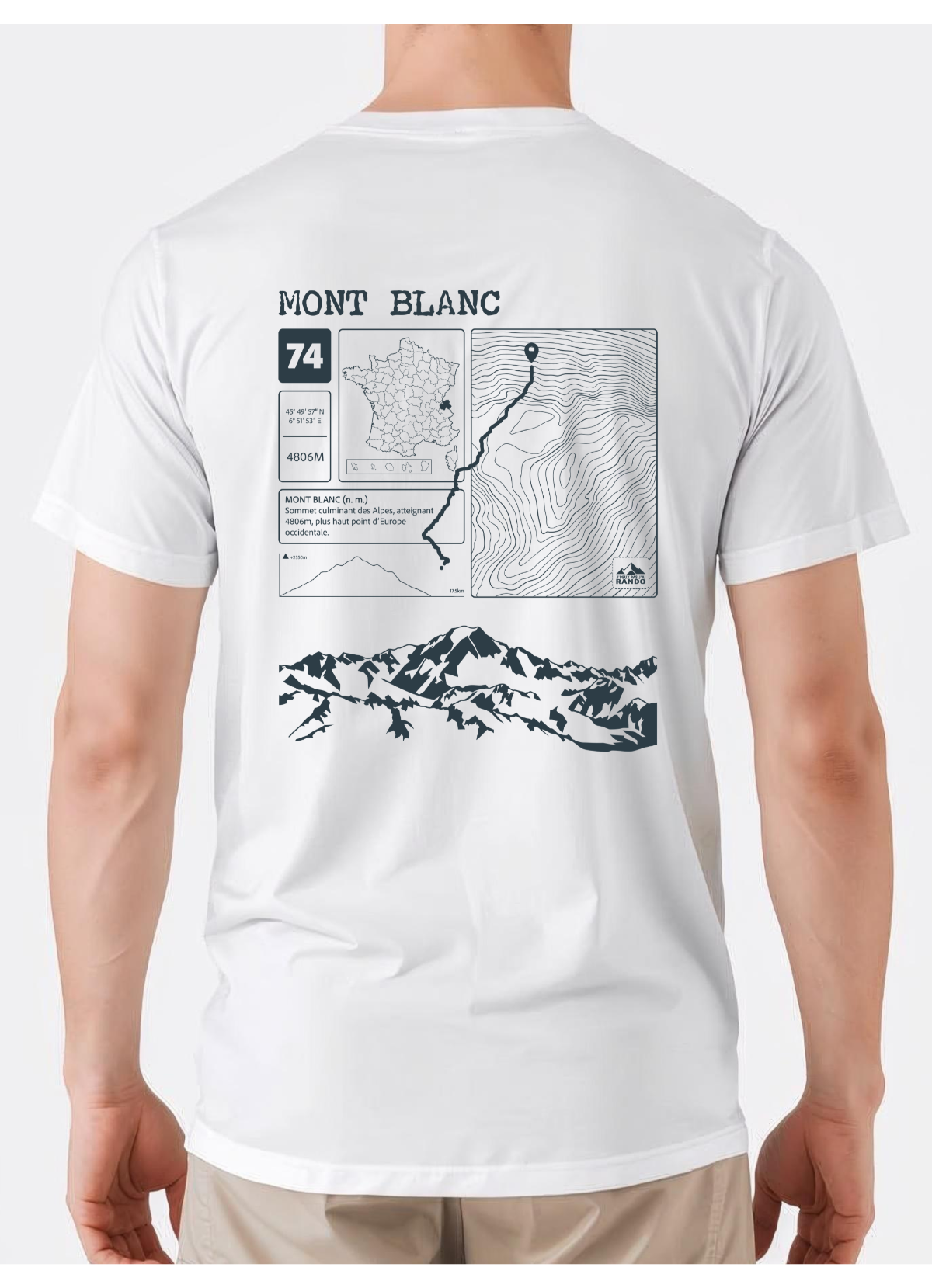 T shirt Topo Mont Blanc Dos