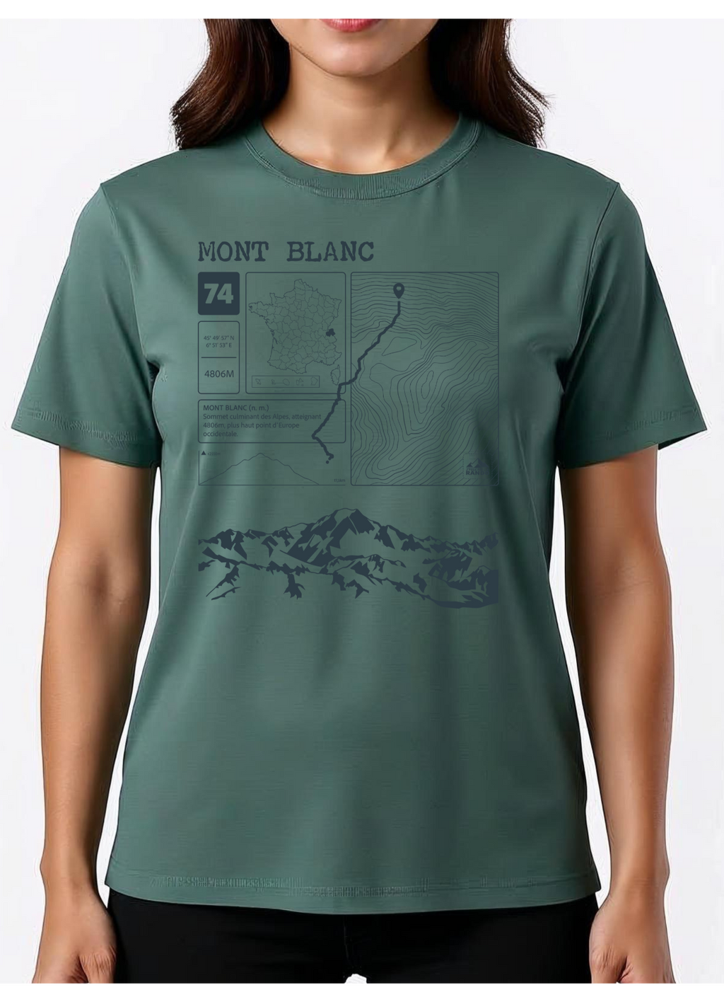 T-shirt Topo Mont Blanc