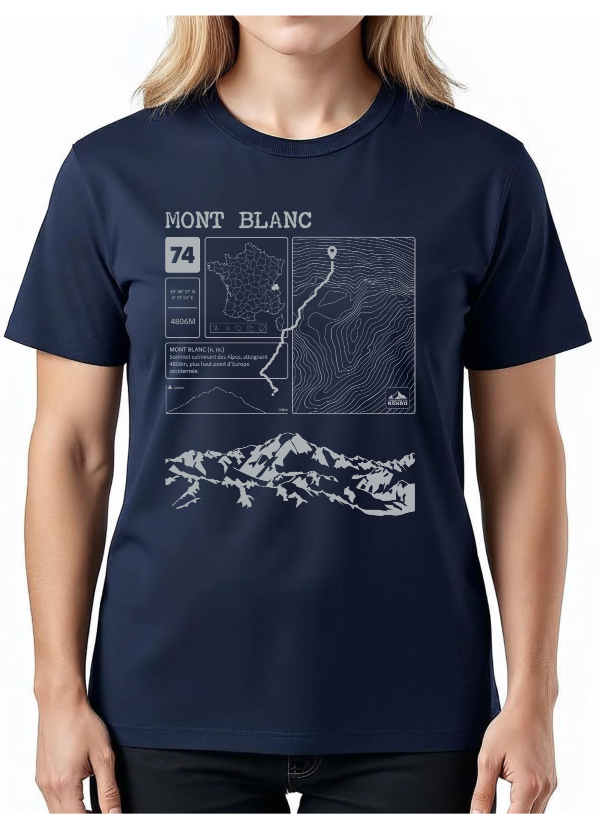 T-shirt Topo Mont Blanc