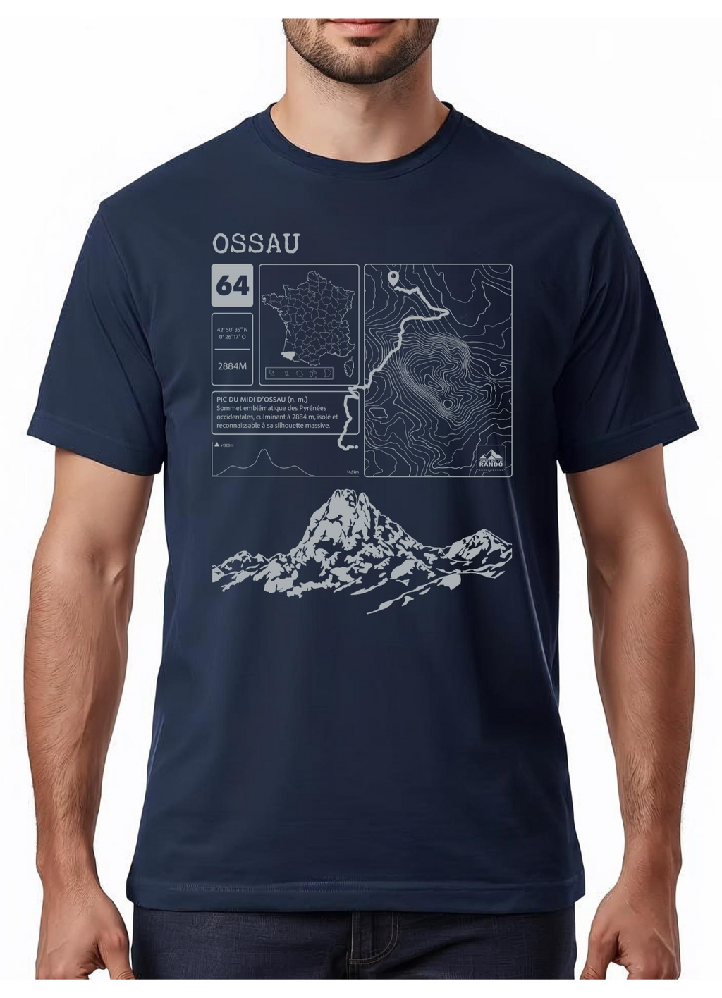 T-shirt Topo Ossau