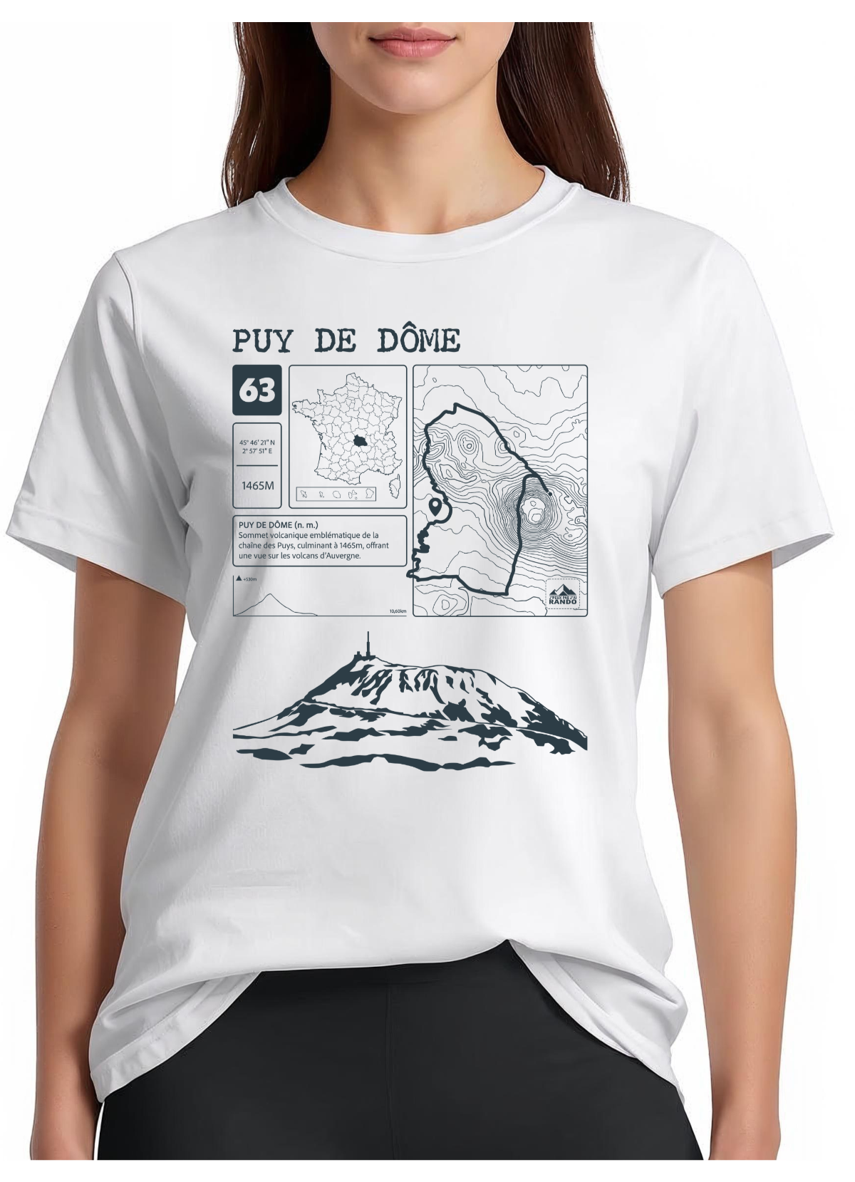 T-shirt Topo Puy de Dôme
