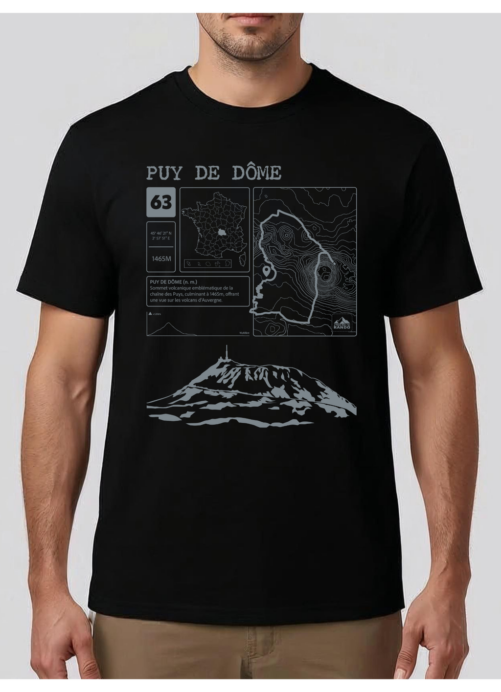 T-shirt Topo Puy de Dôme