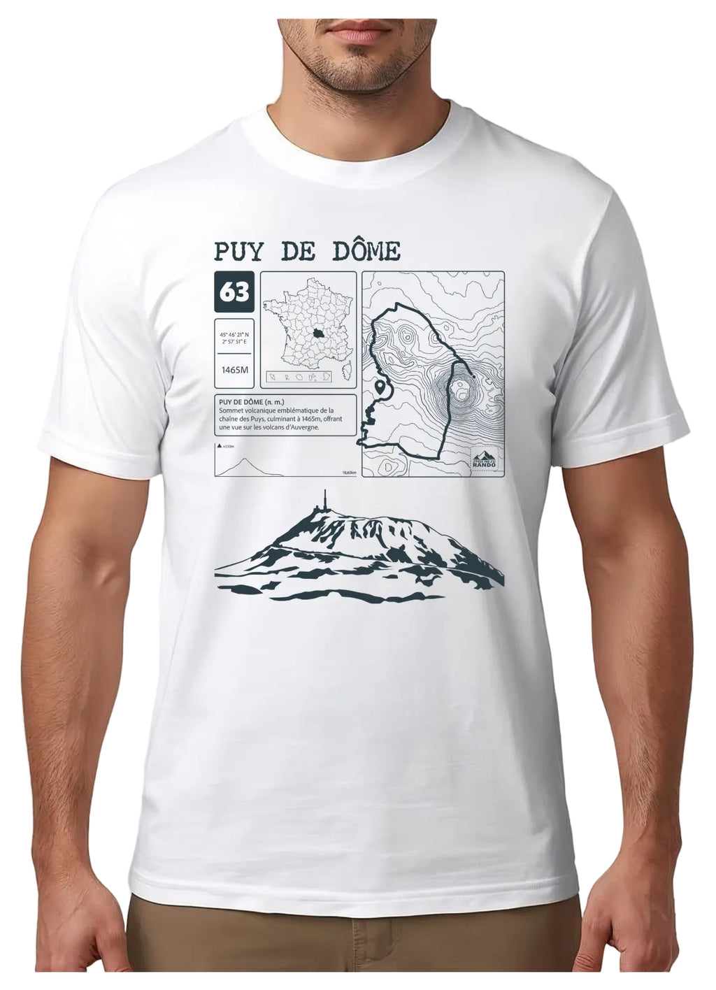 T-shirt Topo Puy de Dôme