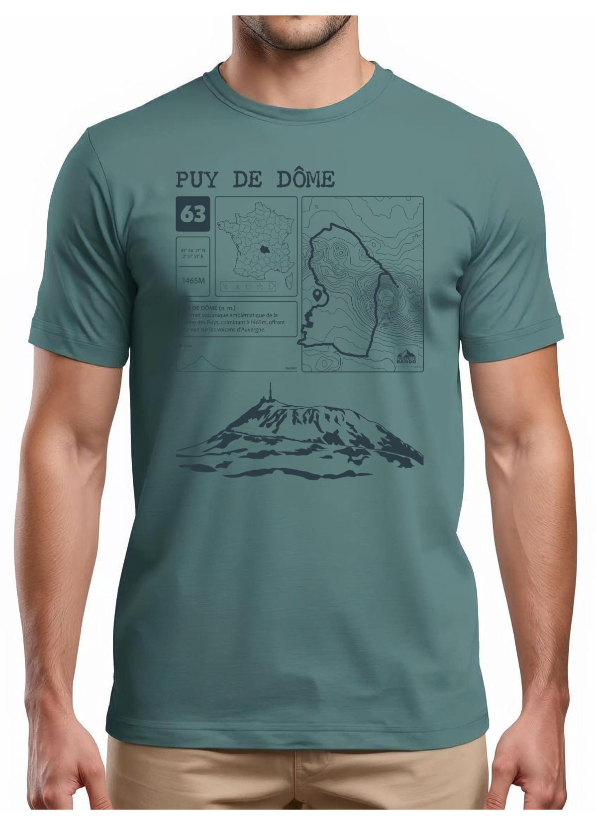 T-shirt Topo Puy de Dôme